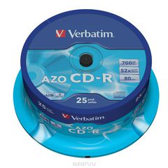 Verbatim CD-R 700 Mb 52x, 25, Cake Box (43352)