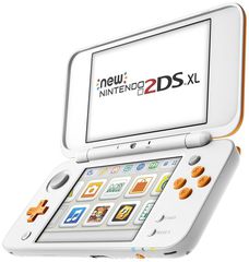 New Nintendo 2DS XL, White Orange   