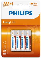   Philips "LongLife",  AA, 1,5 , 4 