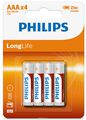   Philips "LongLife",  AA, 1,5 , 4 