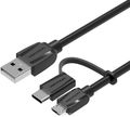 Vention Black Edition  microUSB/ USB 2.0 + USB Type C (0,5 )