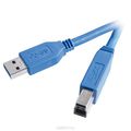 Vivanco  USB 3.0 A/B, Blue, 1.8 