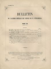 Bulletin de l'Academie Imperiale des Sciences de St.-Petersbourg. Tome XXI, 4, 1876