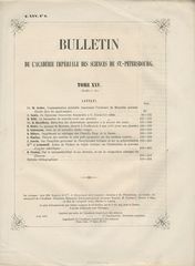Bulletin de l'Academie Imperiale des Sciences de St.-Petersbourg. Tome XXV, 2, 1878