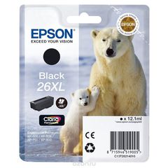 Epson T2621 26XL (C13T26214010), Black   XP600/7/8