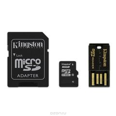 Kingston microSDHC Class 10, 16GB   + SD  + USB reader
