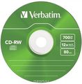  CD-RW Verbatim 700Mb 12x Slim case, 5  (43167)