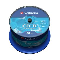  CD-R Verbatim 700Mb 52x Cake Box DataLife, 50  (43351)