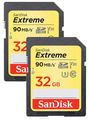 SanDisk Extreme SDHC UHS-I 32GB  , 2 