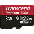 Transcend Premium microSDHC Class 10 UHS-I 300x 8GB   ( )