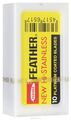 Feather Feather New Hi-Stainless Double Edge Blade (Pillar Box) 81-S  
