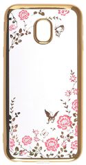 Skinbox 4People Silicone Chrome Border Color Style 1 -  Samsung Galaxy J3 (2017) , Pink