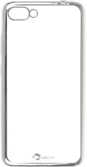 Skinbox Silicone chrome border 4People -  Asus Zenfone 4 Max (ZC554KL), Silver
