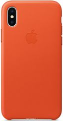 Apple Leather Case   iPhone X, Bright Orange