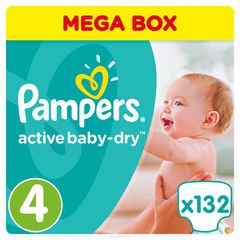 Pampers  Active Baby-Dry 8-14  ( 4) 132 