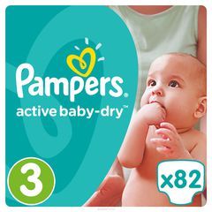 Pampers  Active Baby-Dry 5-9  ( 3) 82 