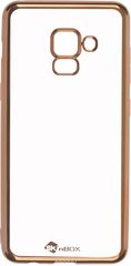 Skinbox Silicone Chrome Border 4People   Samsung Galaxy A5 (2018)/A8 (2018), Gold