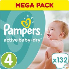 Pampers  Active Baby-Dry 8-14  ( 4) 132 