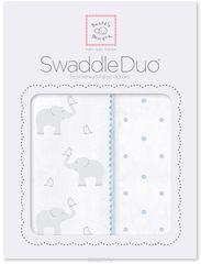 SwaddleDesigns   Swaddle Duo PB Elephant Chickies 2 