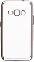 Skinbox 4People Silicone Chrome Border -  Samsung Galaxy J1 mini (2016), Silver
