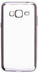 Skinbox Silicone Chrome Border 4People   Samsung Galaxy A3 (2016), Dark Silver