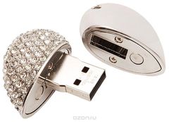 Iconik  Swarovski Crystal 16GB, Silver USB-