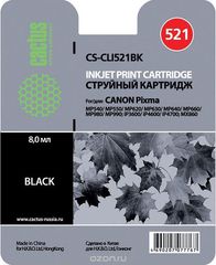 Cactus CS-CLI521BK, Black    Canon Pixma MP540/MP550/MP620/MP630/MP640/MP660/MP980/MP990/iP3600/iP4600/iP4700/MX860