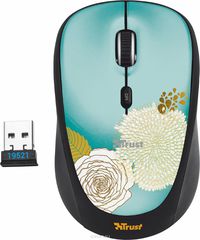 Trust Yvi Wireless Mouse, Black Flower 