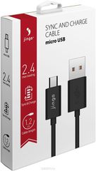 Jinga JinCABMCUSB12BL, Black  USB-micro USB (1,2 )