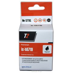 T2 IC-H8719     HP Photosmart 3213/8253/C5183/C6183/D7163/D7463 (177XL), Black