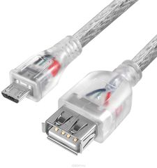 Greenconnect GCR-MB3AF-BD2S, Transparent - OTG micro USB (0,75 )