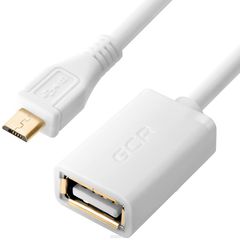 Greenconnect GCR-MB8AF-AA-0.15m, White - OTG micro USB (0,15 )