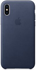 Apple Leather Case, Midnight Blue   iPhone X