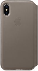 Apple Leather Folio, Taupe   iPhone X
